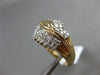 ESTATE WIDE 1.05CT ROUND DIAMOND 14K YELLOW GOLD 3D MULTI ROW INFINITY LOVE RING