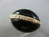ESTATE EXTRA LARGE .90CT DIAMOND & AAA ONYX 18K ROSE GOLD 3D DIAGNONAL DOME RING