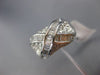 ESTATE WIDE 1.62CT DIAMOND 18KT WHITE GOLD 3D X PYRAMID WEDDING ANNIVERSARY RING