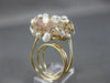 ESTATE EXTRA LARGE AAA SOUTH SEA & PINK QUARTZ 14KT YELLOW GOLD FUN RING #26303