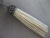 ESTATE EXTRA LARGE .60CT DIAMOND & AAA PEARL 18KT BLACK GOLD 3D TASSLE NECKLACE