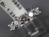 ESTATE 1.22CT DIAMOND 14KT WHITE GOLD 3D CLASSIC 5 STONE ANNIVERSARY RING #15212