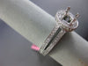 ESTATE .73CT DIAMOND 18KT WHITE GOLD 3D CLASSIC ROUND SEMI MOUNT ENGAGEMENT RING