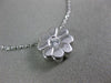 ESTATE .17CT DIAMOND 18KT WHITE GOLD 3D CLASSIC FLOWER SOLITAIRE PENDANT #23001