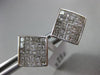 ESTATE LARGE 2.20CT DIAMOND 14KT WHITE GOLD 3D INVISIBLE SCREWBACK STUD EARRINGS