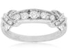 ESTATE .33CT DIAMOND 14KT WHITE GOLD CLASSIC FIVE STONE WEDDING ANNIVERSARY RING