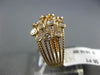 ESTATE WIDE .50CT DIAMOND 14KT ROSE GOLD 3D MULTI ROW ETOLIE ROPE FUN RING