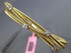 ESTATE .30CT DIAMOND 14KT TWO TONE GOLD 3D CRISS CROSS FLEXIBLE BANGLE BRACELET