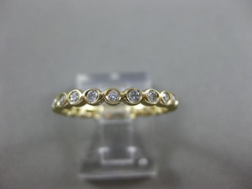ESTATE .46CT DIAMOND 14KT YELLOW GOLD 3D BEZEL ETERNITY WEDDING ANNIVERSARY RING