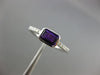 ESTATE .70CT DIAMOND & AAA EXTRA FACET AMETHYST 14K WHITE GOLD 3D BEZEL FUN RING
