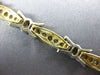 ESTATE WIDE 2.61CT DIAMOND 14K WHITE & YELLOW GOLD ETOILE X LOVE TENNIS BRACELET