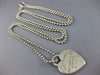 ESTATE LONG SILVER PLEASE RETURN TO TIFFANY & CO NEW YORK HEART PENDANT #2386