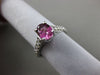 ESTATE 1.71CT DIAMOND & PINK SAPPHIRE 14KT WHITE GOLD SOLITAIRE ENGAGEMENT RING