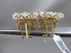 ESTATE LARGE .95CT DIAMOND 14K WHITE & YELLOW GOLD 3D FILIGREE CLIP ON EARRINGS