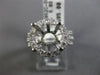 ESTATE LARGE 1.52CT DIAMOND 14KT WHITE GOLD 3D HALO SEMI MOUNT ENGAGEMENT RING