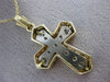 ESTATE LARGE .30CT DIAMOND 14KT TWO TONE GOLD CLASSIC ETOILE CROSS PENDANT #2684