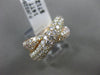 ESTATE WIDE 2.04CT DIAMOND 14K YELLOW & ROSE GOLD SEMI ETERNITY ANNIVERSARY RING