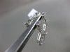 ESTATE 1.74CT DIAMOND 18K WHITE GOLD 3D PEAR SHAPE CLUSTER HALO HANGING EARRINGS