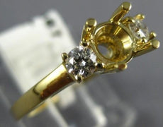 .24CT DIAMOND 14K YELLOW GOLD 3D ROUND 3 STONE SEMI MOUNT ENGAGEMENT RING #18367