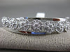 ESTATE LARGE .20CT DIAMOND 14K WHITE GOLD CLASSIC FLOWER CLUSTER BANGLE BRACELET