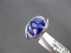 ESTATE WIDE 2.52CT DIAMOND & TANZANITE 18KT WHITE GOLD INFINITY ENGAGEMENT RING