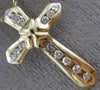 ESTATE .40CT ROUND DIAMOND 14KT YELLOW GOLD CLASSIC X LOVE CROSS PENDANT #14159