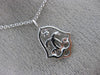 ESTATE .13CT DIAMOND 14K WHITE GOLD 3D CLASSIC OPEN FILIGREE BELL LOVE PENDANT