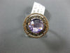 3.50CT WHITE CHOCOLATE FANCY DIAMOND & AAA AMETHYST 14K ROSE GOLD HALO LOVE RING