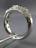 ESTATE WIDE 1.20CT DIAMOND 18KT WHITE GOLD 3D MULTI ROW COMFORT FIT RING #26459