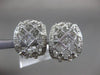 ESTATE WIDE 1.08CT DIAMOND 14KT WHITE GOLD 3D FILIGREE ETOILE HANGING EARRINGS