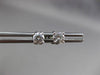 ESTATE .46CT ROUND DIAMOND 14KT WHITE GOLD SOLITAIRE STUD EARRINGS 4mm #1767