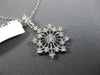 ESTATE .44CT ROUND DIAMOND 18K WHITE GOLD 3D CLASSIC SNOW FLAKE FLOATING PENDANT