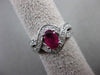 ESTATE WIDE 1.42CT DIAMOND & RUBY 14K WHITE GOLD INFINITY ENGAGEMENT RING #19590