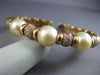 ESTATE LARGE .70CT DIAMOND & AAA SOUTH SEA PEARL 14KT ROSE GOLD BANGLE BRACELET