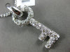 ESTATE LARGE .67CT DIAMOND 18KT WHITE GOLD KEY TO MY HEART PAVE FLOATING PENDANT