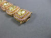 GIA LARGE 19.42CT PINK & FANCY YELLOW DIAMOND 18K ROSE GOLD HALO TENNIS BRACELET