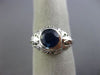 ANTIQUE 1.43CT AAA SAPPHIRE 14K WHITE GOLD 3D SOLITAIRE FILIGREE FUN RING #17356