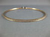 1.44CT DIAMOND 18K ROSE GOLD 3D ROUND FILIGREE MILGRAIN ETERNITY BANGLE BRACELET