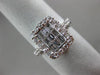 ESTATE 1.02CT ROUND & BAGUETTE DIAMOND 18K WHITE GOLD RECTANGLE FRIENDSHIP RING