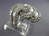 ESTATE EXTRA LARGE 3.24CT DIAMOND 18KT WHITE GOLD 3D LOVE KNOT ANNIVERSARY RING