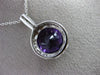 ESTATE LARGE 5.49CT DIAMOND & AMETHYST 14KT WHITE GOLD FILIGREE FLOATING PENDANT