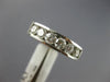 ESTATE LARGE 2.0CT DIAMOND PLATINUM CLASSIC 5mm 6 STONE ROUND CHANNEL MENS RING