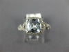 1.40CT DIAMOND & AAA AQUAMARINE 14KT WHITE GOLD HALO CUSHION CUT ENGAGEMENT RING