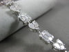 ESTATE WIDE 2.89CT DIAMOND 18KT WHITE GOLD 3D MULTI SHAPE SQUARE HEART BRACELET