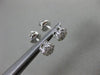 ESTATE .25CT DIAMOND 14KT WHITE GOLD 3D CLASSIC CLUSTER FLOWER STUD EARRINGS