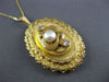 ANTIQUE LARGE .16CT OLD MINE DIAMOND & PEARL 14KT Y GOLD VICTORIAN PENDANT #3066