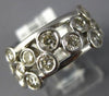 ESTATE WIDE 1.08CT DIAMOND 14KT WHITE GOLD BEZEL ETOILE WEDDING ANNIVERSARY RING