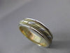 ESTATE 14KT WHITE & YELLOW GOLD HANDCRAFTED ROPE WEDDING BAND RING 6mm #23187