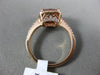 ESTATE WIDE 2.2CT DIAMOND & AAA MORGANITE 14K ROSE GOLD FILIGREE ENGAGEMENT RING