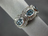 ESTATE WIDE 1.5CT WHITE & BLUE DIAMOND 14K WHITE GOLD INVISIBLE ANNIVERSARY RING